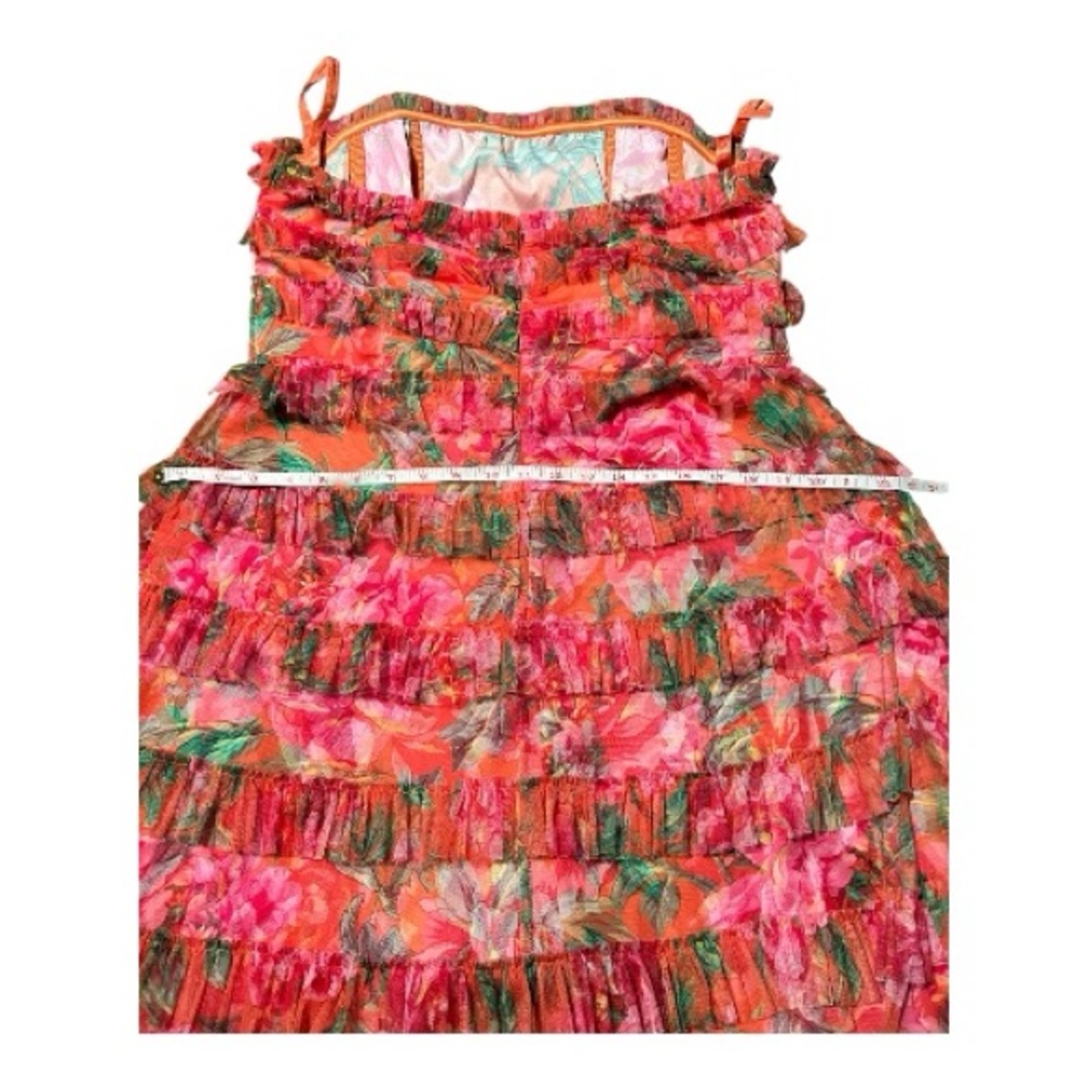 Mac Duggal  Multicolor Strapless Floral Micro Ruffle Dress ALTERED - 14 - Picture 8 of 12
